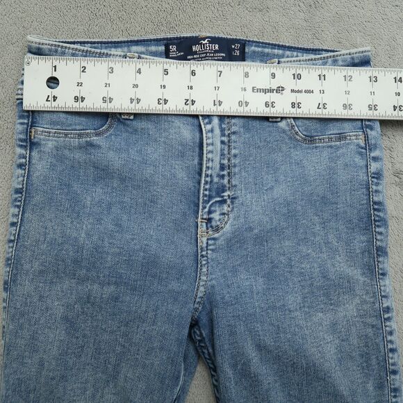 Hollister Jeans Junior's Size 5R High-Rise Crop Legging Denim Pants 25" Inseam - Picture 15 of 16